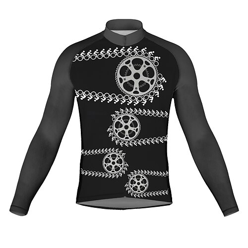 21Grams Men's Cycling Jersey Long Sleeve Bike Top with 3 Rear Pockets Mountain Bike MTB Road Bike Cycling Breathable Quick Dry Moisture Wicking Reflective Strips Black Gear Polyester Spandex Sports
21Grams Men's Cycling Jersey Long Sleeve Bike Top with 3 Rear Pockets Mountain Bike MTB Road Bike Cycling Breathable Quick Dry Moisture Wicking Reflective Strips Black Gear Polyester Spandex Sports