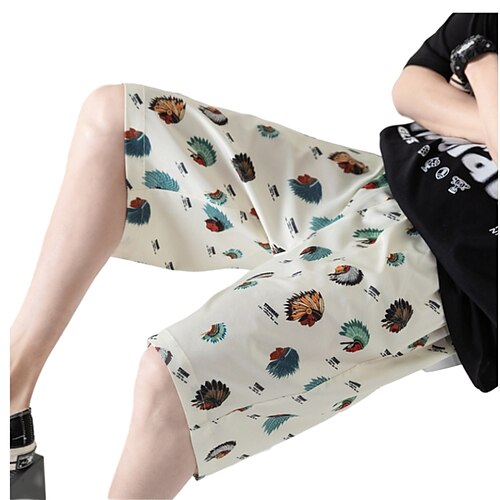 Men's Chinos Shorts Pants Multiple Pockets Elastic Drawstring Design Print Graphic Prints Graffiti Flower / Floral Comfort Breathable Knee Length Beach Streetwear Fashion Streetwear White / Summer
Men's Chinos Shorts Pants Multiple Pockets Elastic Drawstring Design Print Graphic Prints Graffiti Flower / Floral Comfort Breathable Knee Length Beach Streetwear Fashion Streetwear White / Summer
