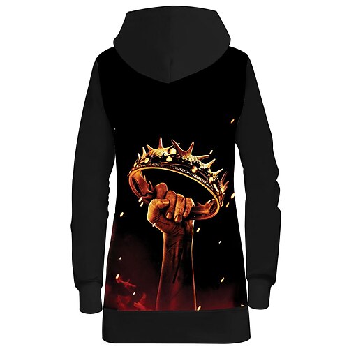Women's Pullover Hoodie Dress Graphic Front Pocket Print Daily Weekend 3D Print Streetwear Long Clothing Apparel Hoodies Sweatshirts Black
Women's Pullover Hoodie Dress Graphic Front Pocket Print Daily Weekend 3D Print Streetwear Long Clothing Apparel Hoodies Sweatshirts Black