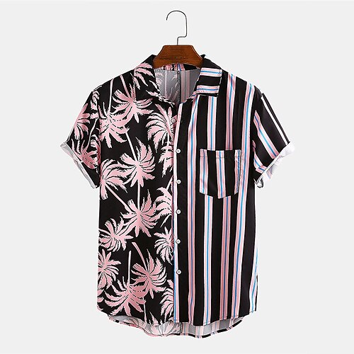 Men's Shirt 3D Print Striped Coconut Tree Turndown Street Casual Button-Down Print Short Sleeves Tops Designer Casual Fashion Breathable Pink / Summer
Men's Shirt 3D Print Striped Coconut Tree Turndown Street Casual Button-Down Print Short Sleeves Tops Designer Casual Fashion Breathable Pink / Summer