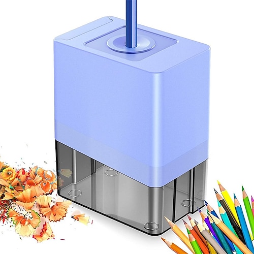 

Color Pencil Sharpeners Electric Pencil Sharpener Battery Operated for 8mm Pencils Hands Free Pencil Sharpener Sharp Pencil Sharpener for Artists Sharpen 1.4inch Short PencilsSave Colored Pencils