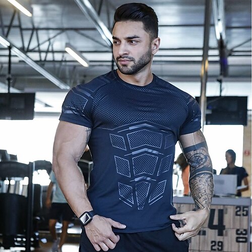 Men's Running T-Shirt Workout Shirt Short Sleeve Top Athletic Spandex Breathable Quick Dry Moisture Wicking Gym Workout Running Active Training Sportswear Activewear Black Blue Dark Gray
Men's Running T-Shirt Workout Shirt Short Sleeve Top Athletic Spandex Breathable Quick Dry Moisture Wicking Gym Workout Running Active Training Sportswear Activewear Black Blue Dark Gray