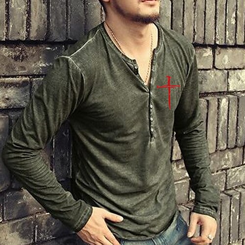 Homme T shirt Tee Chemise Henley Shirt Tee Graphic Croix Henley Vert Véronèse Gris 3D effet Grande Taille Extérieur du quotidien Manches Longues Bouton bas Imprimer Vêtement Tenue basique Design
Homme T shirt Tee Chemise Henley Shirt Tee Graphic Croix Henley Vert Véronèse Gris 3D effet Grande Taille Extérieur du quotidien Manches Longues Bouton bas Imprimer Vêtement Tenue basique Design