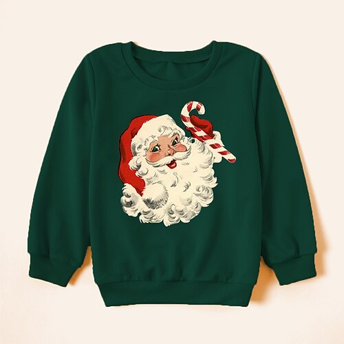 Kids Christmas Sweatshirt Pullover Santa Pattern Crew Neck Long Sleeve Kids Top Daily 3-8 Years Fall Green Red
Kids Christmas Sweatshirt Pullover Santa Pattern Crew Neck Long Sleeve Kids Top Daily 3-8 Years Fall Green Red