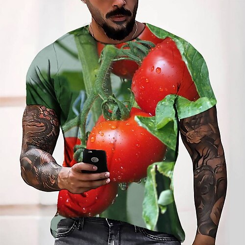 Men's T shirt Tee Tee Graphic Round Neck Red Short Sleeve 3D Print Casual Daily 3D Print Tops Fashion Cool Designer Comfortable / Summer / Summer
Men's T shirt Tee Tee Graphic Round Neck Red Short Sleeve 3D Print Casual Daily 3D Print Tops Fashion Cool Designer Comfortable / Summer / Summer