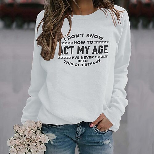 Women's Sweatshirt Pullover Active Streetwear Monograms Print Black Blue Purple Text Daily Round Neck Long Sleeve S M L XL XXL
Women's Sweatshirt Pullover Active Streetwear Monograms Print Black Blue Purple Text Daily Round Neck Long Sleeve S M L XL XXL