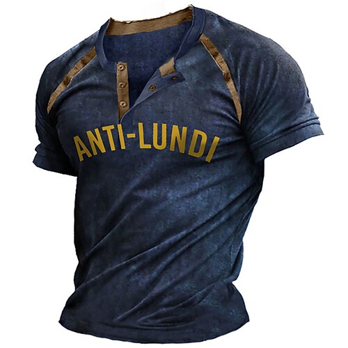 Men's T shirt Tee Henley Shirt Tee Graphic Letter Henley Blue Short Sleeve 3D Print Plus Size Outdoor Daily Patchwork Button-Down Tops Basic Designer Casual Classic / Summer / Summer / Sports
Men's T shirt Tee Henley Shirt Tee Graphic Letter Henley Blue Short Sleeve 3D Print Plus Size Outdoor Daily Patchwork Button-Down Tops Basic Designer Casual Classic / Summer / Summer / Sports