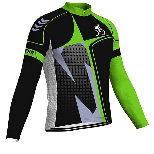 21Grams Men's Cycling Jersey Long Sleeve Bike Top with 3 Rear Pockets Mountain Bike MTB Road Bike Cycling Breathable Quick Dry Moisture Wicking Reflective Strips Green Color Block Polyester Spandex
21Grams Men's Cycling Jersey Long Sleeve Bike Top with 3 Rear Pockets Mountain Bike MTB Road Bike Cycling Breathable Quick Dry Moisture Wicking Reflective Strips Green Color Block Polyester Spandex