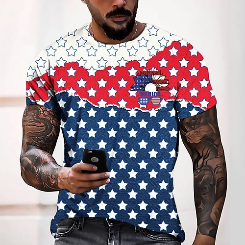 Men's T shirt Tee Tee Graphic Round Neck Blue Short Sleeve 3D Print Casual Daily 3D Print Tops Fashion Cool Designer Comfortable / Summer / Summer
Men's T shirt Tee Tee Graphic Round Neck Blue Short Sleeve 3D Print Casual Daily 3D Print Tops Fashion Cool Designer Comfortable / Summer / Summer