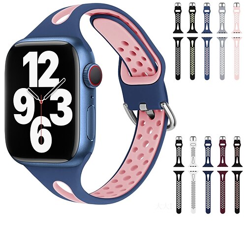 1pc Smart Watch Band Compatible with Apple iWatch 38/40/41mm 42/44/45mm Silicone Adjustable Elastic Classic Clasp Sport Band for iWatch Smartwatch Strap Wristband for Series 7 / SE / 6/5/4/3/2/1
1pc Smart Watch Band Compatible with Apple iWatch 38/40/41mm 42/44/45mm Silicone Adjustable Elastic Classic Clasp Sport Band for iWatch Smartwatch Strap Wristband for Series 7 / SE / 6/5/4/3/2/1