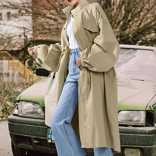 Women's Trench Coat Warm Outdoor Street Holiday Weekend Pocket Single Breasted Turndown Active Fashion Comfortable Street Style Solid Color Regular Fit Outerwear Long Sleeve Winter Fall Khaki S M L XL
Women's Trench Coat Warm Outdoor Street Holiday Weekend Pocket Single Breasted Turndown Active Fashion Comfortable Street Style Solid Color Regular Fit Outerwear Long Sleeve Winter Fall Khaki S M L XL