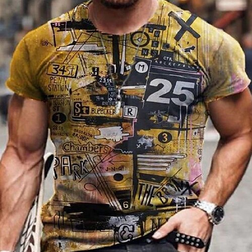 Men's Unisex T shirt Tee 3D Print Graphic Prints Letter Crew Neck Street Daily Print Short Sleeve Tops Casual Big and Tall Sports Brown / Summer / Summer
Men's Unisex T shirt Tee 3D Print Graphic Prints Letter Crew Neck Street Daily Print Short Sleeve Tops Casual Big and Tall Sports Brown / Summer / Summer