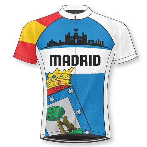 21Grams Men's Cycling Jersey Short Sleeve Bike Top with 3 Rear Pockets Mountain Bike MTB Road Bike Cycling Breathable Quick Dry Moisture Wicking Reflective Strips Blue Graphic Polyester Spandex Sports
21Grams Men's Cycling Jersey Short Sleeve Bike Top with 3 Rear Pockets Mountain Bike MTB Road Bike Cycling Breathable Quick Dry Moisture Wicking Reflective Strips Blue Graphic Polyester Spandex Sports