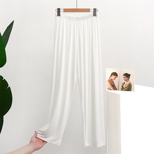 Women's Loungewear Bottom Nighty Pure Color Simple Comfort Home Daily Modal Long Pant Spring Summer Lotus Pink White
Women's Loungewear Bottom Nighty Pure Color Simple Comfort Home Daily Modal Long Pant Spring Summer Lotus Pink White