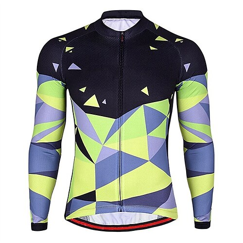 21Grams Men's Cycling Jersey Long Sleeve Bike Top with 3 Rear Pockets Mountain Bike MTB Road Bike Cycling Breathable Quick Dry Moisture Wicking Reflective Strips Black Geometic Polyester Spandex
21Grams Men's Cycling Jersey Long Sleeve Bike Top with 3 Rear Pockets Mountain Bike MTB Road Bike Cycling Breathable Quick Dry Moisture Wicking Reflective Strips Black Geometic Polyester Spandex