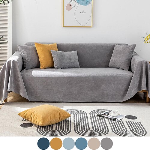 Sofa Blanket Throw Grey Sofa Cover Slipcover for Sectional Couch Armchair Loveseat 4 Or 3 Seater L Shape,Bedding Blankets ,Furniture Protector from Pet Scratch
Sofa Blanket Throw Grey Sofa Cover Slipcover for Sectional Couch Armchair Loveseat 4 Or 3 Seater L Shape,Bedding Blankets ,Furniture Protector from Pet Scratch