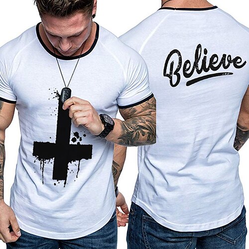 Men's Unisex T shirt Tee Hot Stamping Graphic Prints Cross Crew Neck Street Daily Print Short Sleeve Tops Designer Casual Big and Tall Sports White Black / Summer / Summer
Men's Unisex T shirt Tee Hot Stamping Graphic Prints Cross Crew Neck Street Daily Print Short Sleeve Tops Designer Casual Big and Tall Sports White Black / Summer / Summer