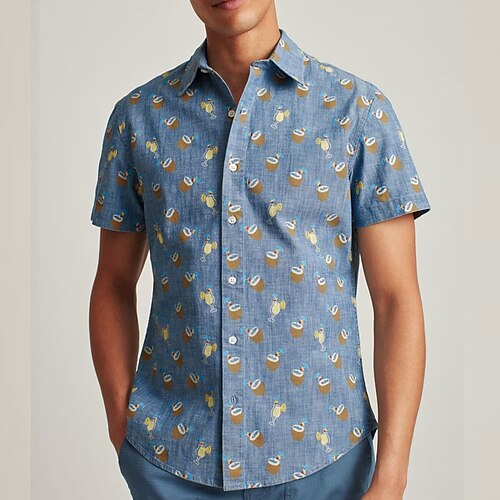 Men's Shirt 3D Print Graphic Patterned Turndown Street Casual Button-Down Print Short Sleeve Tops Casual Fashion Breathable Blue / Summer
Men's Shirt 3D Print Graphic Patterned Turndown Street Casual Button-Down Print Short Sleeve Tops Casual Fashion Breathable Blue / Summer