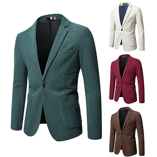 Men's Blazer Sport Jacket Sport Coat Windproof Lightweight Party Daily Single Breasted Lapel Casual Daily Trendy Jacket Outerwear Pure Color Adjustable Green Wine Coffee / Winter / Fall / Winter
Men's Blazer Sport Jacket Sport Coat Windproof Lightweight Party Daily Single Breasted Lapel Casual Daily Trendy Jacket Outerwear Pure Color Adjustable Green Wine Coffee / Winter / Fall / Winter