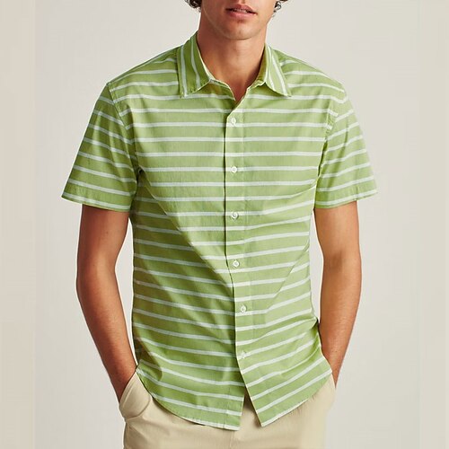 Men's Shirt 3D Print Striped Turndown Street Casual Button-Down Print Short Sleeve Tops Casual Fashion Breathable Green / Summer
Men's Shirt 3D Print Striped Turndown Street Casual Button-Down Print Short Sleeve Tops Casual Fashion Breathable Green / Summer