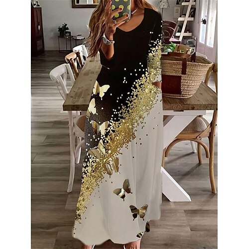 Women's A Line Dress Swing Dress Maxi long Dress Yellow Long Sleeve Butterfly Animal Pocket Print Fall Winter V Neck Casual Vacation 2022 S M L XL XXL 3XL / Casual Dress
Women's A Line Dress Swing Dress Maxi long Dress Yellow Long Sleeve Butterfly Animal Pocket Print Fall Winter V Neck Casual Vacation 2022 S M L XL XXL 3XL / Casual Dress