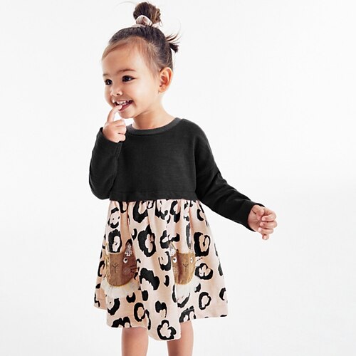 Kids Little Girls' Dress Leopard A Line Dress Daily Print Black Above Knee Long Sleeve Princess Sweet Dresses Summer Regular Fit 1pcs 2-6 Years
Kids Little Girls' Dress Leopard A Line Dress Daily Print Black Above Knee Long Sleeve Princess Sweet Dresses Summer Regular Fit 1pcs 2-6 Years