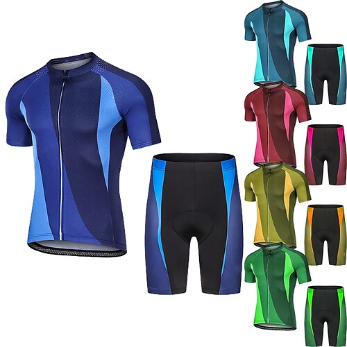 21Grams Men's Cycling Jersey with Shorts Short Sleeve Mountain Bike MTB Road Bike Cycling Green Yellow Sky Blue Patchwork Bike Clothing Suit 3D Pad Breathable Quick Dry Moisture Wicking Back Pocket
21Grams Men's Cycling Jersey with Shorts Short Sleeve Mountain Bike MTB Road Bike Cycling Green Yellow Sky Blue Patchwork Bike Clothing Suit 3D Pad Breathable Quick Dry Moisture Wicking Back Pocket