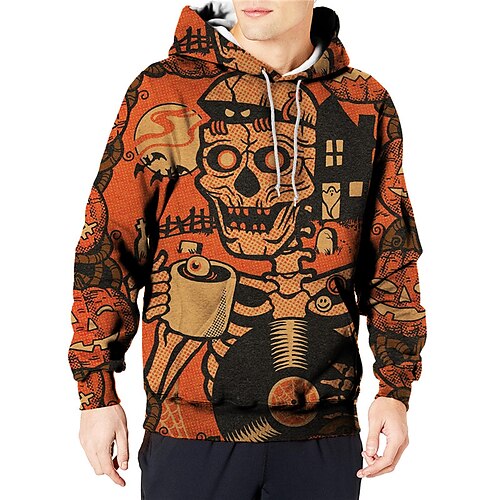 Men's Unisex Pullover Hoodie Sweatshirt Hooded Skull Graphic Prints Print Daily Sports 3D Print Streetwear Casual Hoodies Sweatshirts Long Sleeve Orange
Men's Unisex Pullover Hoodie Sweatshirt Hooded Skull Graphic Prints Print Daily Sports 3D Print Streetwear Casual Hoodies Sweatshirts Long Sleeve Orange