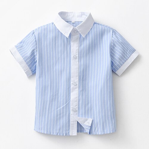 Kids Boys Shirt Stripe Daily Short Sleeve Basic Cotton 3-6 Years Summer Blue Pink Light Blue
Kids Boys Shirt Stripe Daily Short Sleeve Basic Cotton 3-6 Years Summer Blue Pink Light Blue