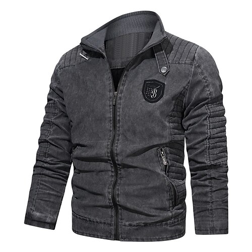 Men's Winter Jacket Winter Coat Casual Jacket Windproof Warm Street Daily Holiday Zipper Stand Collar Traditional / Vintage Casual Casual Daily Jacket Outerwear Pure Color Pocket Blue light coffee
Men's Winter Jacket Winter Coat Casual Jacket Windproof Warm Street Daily Holiday Zipper Stand Collar Traditional / Vintage Casual Casual Daily Jacket Outerwear Pure Color Pocket Blue light coffee