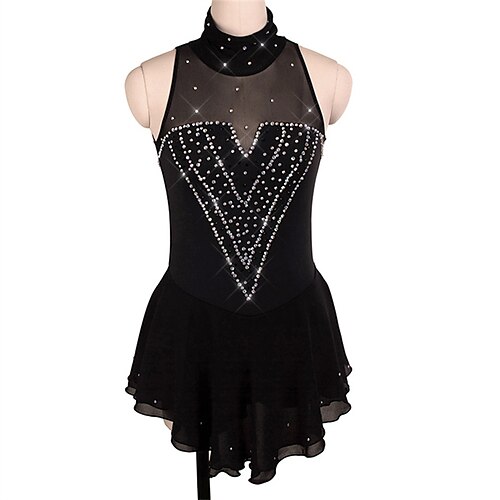 Figure Skating Dress Women's Girls' Ice Skating Dress Black Open Back High Elasticity Training Competition Skating Wear Crystal / Rhinestone Sleeveless Ice Skating Figure Skating / Winter
Figure Skating Dress Women's Girls' Ice Skating Dress Black Open Back High Elasticity Training Competition Skating Wear Crystal / Rhinestone Sleeveless Ice Skating Figure Skating / Winter