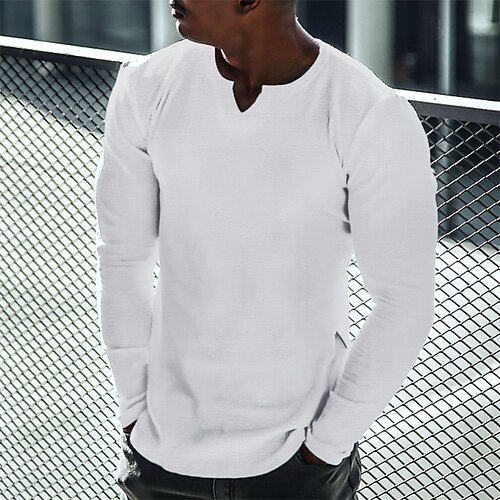 Men's T shirt Tee Solid Color Crew Neck Street Daily Long Sleeve Tops Designer Casual Fashion Comfortable White
Men's T shirt Tee Solid Color Crew Neck Street Daily Long Sleeve Tops Designer Casual Fashion Comfortable White