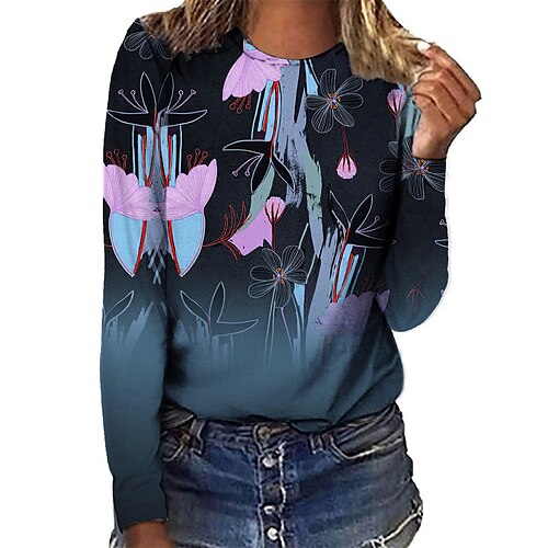 Women's T shirt Tee Butterfly Graphic Patterned Daily Weekend Butterfly Painting T shirt Tee Long Sleeve Print Round Neck Basic Essential Elegant / 3D Print
Women's T shirt Tee Butterfly Graphic Patterned Daily Weekend Butterfly Painting T shirt Tee Long Sleeve Print Round Neck Basic Essential Elegant / 3D Print
