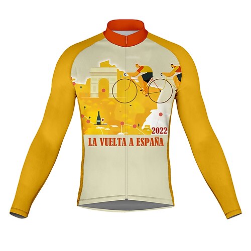 21Grams Men's Cycling Jersey Long Sleeve Bike Top with 3 Rear Pockets Mountain Bike MTB Road Bike Cycling Breathable Quick Dry Moisture Wicking Reflective Strips Yellow Graphic Polyester Spandex
21Grams Men's Cycling Jersey Long Sleeve Bike Top with 3 Rear Pockets Mountain Bike MTB Road Bike Cycling Breathable Quick Dry Moisture Wicking Reflective Strips Yellow Graphic Polyester Spandex