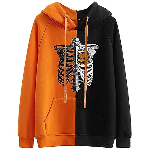 Women's Pullover Hoodie Sweatshirt Pullover Skull Pumpkin Skeleton Front Pocket Print Halloween Weekend 3D Print Active Streetwear Clothing Apparel Hoodies Sweatshirts Black Gray
Women's Pullover Hoodie Sweatshirt Pullover Skull Pumpkin Skeleton Front Pocket Print Halloween Weekend 3D Print Active Streetwear Clothing Apparel Hoodies Sweatshirts Black Gray