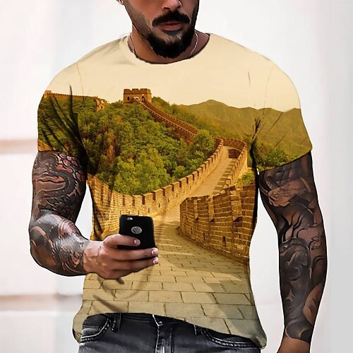 Men's T shirt Tee Tee Graphic Round Neck Yellow Short Sleeve 3D Print Casual Daily 3D Print Tops Fashion Cool Designer Comfortable / Summer / Summer
Men's T shirt Tee Tee Graphic Round Neck Yellow Short Sleeve 3D Print Casual Daily 3D Print Tops Fashion Cool Designer Comfortable / Summer / Summer