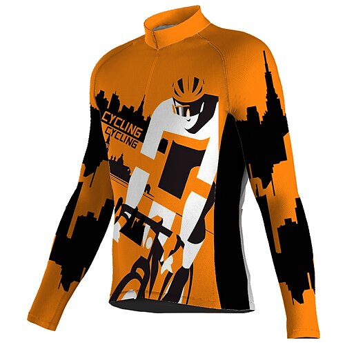 21Grams Men's Cycling Jersey Long Sleeve Bike Top with 3 Rear Pockets Mountain Bike MTB Road Bike Cycling Breathable Quick Dry Moisture Wicking Reflective Strips Orange Blue Geometic Polyester Spandex
21Grams Men's Cycling Jersey Long Sleeve Bike Top with 3 Rear Pockets Mountain Bike MTB Road Bike Cycling Breathable Quick Dry Moisture Wicking Reflective Strips Orange Blue Geometic Polyester Spandex
