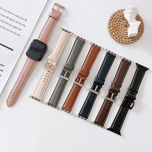 1PC Smart Watch Band Compatible with Apple iWatch Series 8 7 6 5 4 3 2 1 SE Leather Loop for iWatch Smartwatch Strap Wristband Genuine Leather Luxury Adjustable Rugged
1PC Smart Watch Band Compatible with Apple iWatch Series 8 7 6 5 4 3 2 1 SE Leather Loop for iWatch Smartwatch Strap Wristband Genuine Leather Luxury Adjustable Rugged