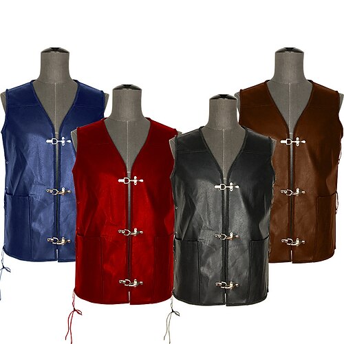 Knight Ritter Outlander Vikings Retro Vintage Medieval Renaissance 17th Century Corset Men's Costume Vintage Cosplay Performance Sleeveless Vest Halloween
Knight Ritter Outlander Vikings Retro Vintage Medieval Renaissance 17th Century Corset Men's Costume Vintage Cosplay Performance Sleeveless Vest Halloween