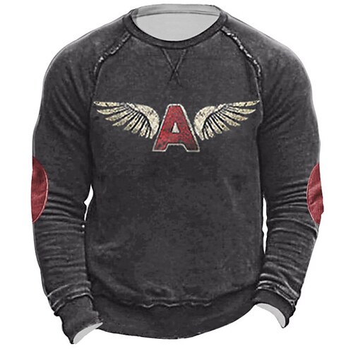 Men's Unisex Sweatshirt Pullover Letter Wings Graphic Prints Patchwork Print Daily Sports Holiday 3D Print Streetwear Designer Hoodies Sweatshirts Long Sleeve Black
Men's Unisex Sweatshirt Pullover Letter Wings Graphic Prints Patchwork Print Daily Sports Holiday 3D Print Streetwear Designer Hoodies Sweatshirts Long Sleeve Black