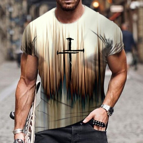 Men's Unisex T shirt Tee 3D Print Graphic Prints Cross Crew Neck Street Daily Print Short Sleeve Tops Designer Casual Big and Tall Sports Brown / Summer
Men's Unisex T shirt Tee 3D Print Graphic Prints Cross Crew Neck Street Daily Print Short Sleeve Tops Designer Casual Big and Tall Sports Brown / Summer