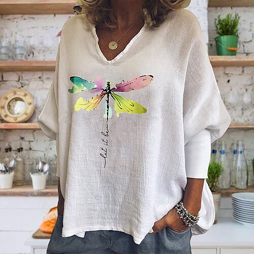 Women's T shirt Tee Graphic Casual Holiday Weekend Painting T shirt Tee Long Sleeve Print V Neck Basic White Black S / 3D Print
Women's T shirt Tee Graphic Casual Holiday Weekend Painting T shirt Tee Long Sleeve Print V Neck Basic White Black S / 3D Print