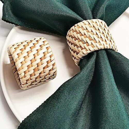 1PC Rattan Napkin Ring, Gold Napkin Rings,Holiday Napkin Holders for Dining, Christmas, Easter, Fall, Halloween, Thanksgiving, Party
1PC Rattan Napkin Ring, Gold Napkin Rings,Holiday Napkin Holders for Dining, Christmas, Easter, Fall, Halloween, Thanksgiving, Party