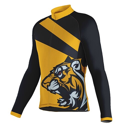 21Grams Men's Cycling Jersey Long Sleeve Bike Top with 3 Rear Pockets Mountain Bike MTB Road Bike Cycling Breathable Quick Dry Moisture Wicking Reflective Strips Yellow Animal Polyester Spandex Sports
21Grams Men's Cycling Jersey Long Sleeve Bike Top with 3 Rear Pockets Mountain Bike MTB Road Bike Cycling Breathable Quick Dry Moisture Wicking Reflective Strips Yellow Animal Polyester Spandex Sports