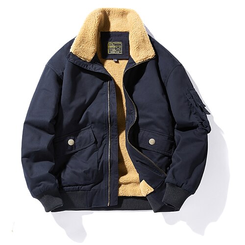 Men's Sherpa jacket Fleece Jacket Warm Outdoor Casual Daily Zipper Lapel Stylish Minimalism Jacket Outerwear Solid Color Fur Collar Army Green Khaki Dark Navy / Winter / Winter / Cotton / Long Sleeve
Men's Sherpa jacket Fleece Jacket Warm Outdoor Casual Daily Zipper Lapel Stylish Minimalism Jacket Outerwear Solid Color Fur Collar Army Green Khaki Dark Navy / Winter / Winter / Cotton / Long Sleeve