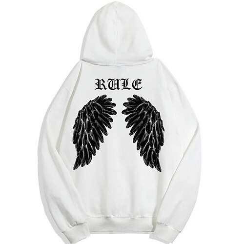Men's Hoodie White Hooded Graphic Wings Print Sports & Outdoor Streetwear Cool Designer Casual Winter Fall Clothing Apparel Hoodies Sweatshirts Long Sleeve / Spring
Men's Hoodie White Hooded Graphic Wings Print Sports & Outdoor Streetwear Cool Designer Casual Winter Fall Clothing Apparel Hoodies Sweatshirts Long Sleeve / Spring