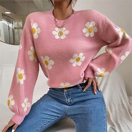 damen pullover pullover rippstrick strick druck blumen rundhals stylisch lässig alltag urlaub herbst winter rosa l
damen pullover pullover rippstrick strick druck blumen rundhals stylisch lässig alltag urlaub herbst winter rosa l