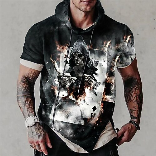Men's Unisex Pullover Hoodie Sweatshirt Black Hooded Skull Graphic Prints Print Sports & Outdoor Daily Sports 3D Print Streetwear Designer Casual Spring & Summer Clothing Apparel Hoodies Sweatshirts
Men's Unisex Pullover Hoodie Sweatshirt Black Hooded Skull Graphic Prints Print Sports & Outdoor Daily Sports 3D Print Streetwear Designer Casual Spring & Summer Clothing Apparel Hoodies Sweatshirts