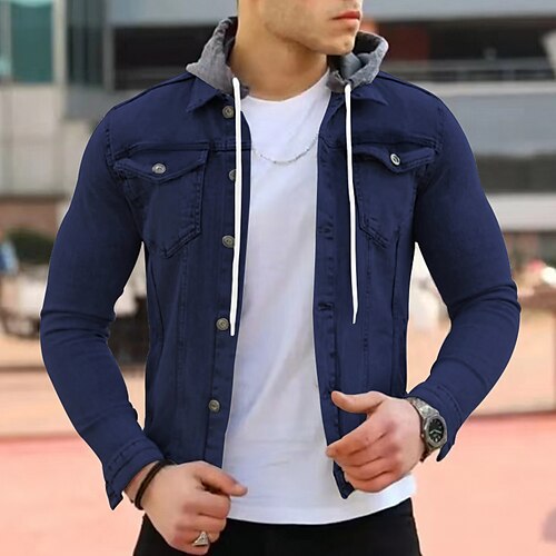 Men's Winter Jacket Work Jacket Winter Coat Casual Jacket Windproof Warm Street Daily Holiday Single Breasted Hoodie Streetwear Casual Comfortable Jacket Outerwear Solid Color Pocket Black Red Navy
Men's Winter Jacket Work Jacket Winter Coat Casual Jacket Windproof Warm Street Daily Holiday Single Breasted Hoodie Streetwear Casual Comfortable Jacket Outerwear Solid Color Pocket Black Red Navy