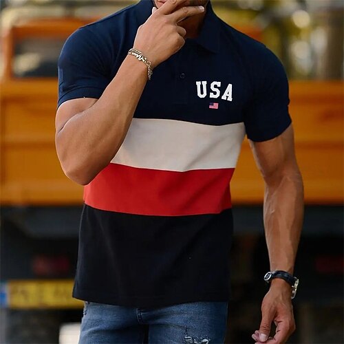 Men's Collar Polo Shirt Golf Shirt Color Block Turndown Black Street Daily Short Sleeve Button-Down Clothing Apparel Fashion Casual Comfortable Big and Tall / Sports
Men's Collar Polo Shirt Golf Shirt Color Block Turndown Black Street Daily Short Sleeve Button-Down Clothing Apparel Fashion Casual Comfortable Big and Tall / Sports